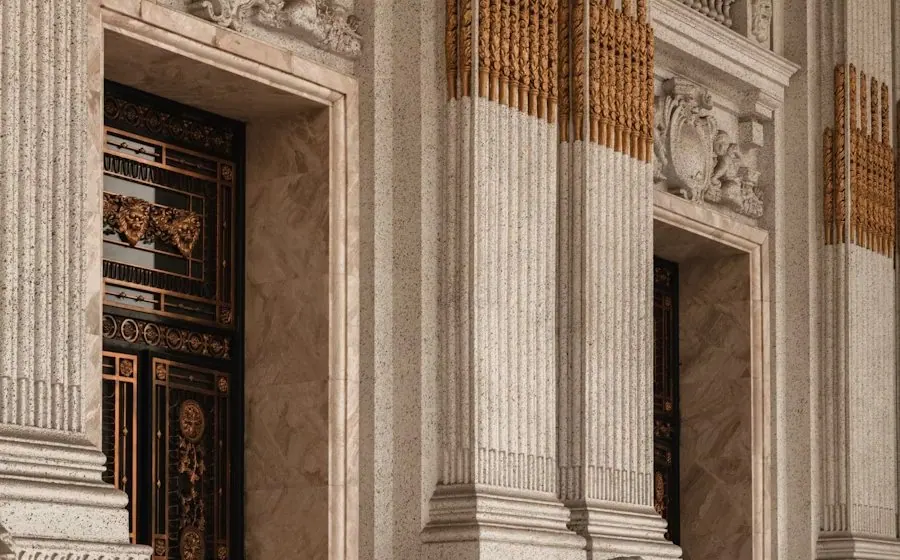 Classical stone columns